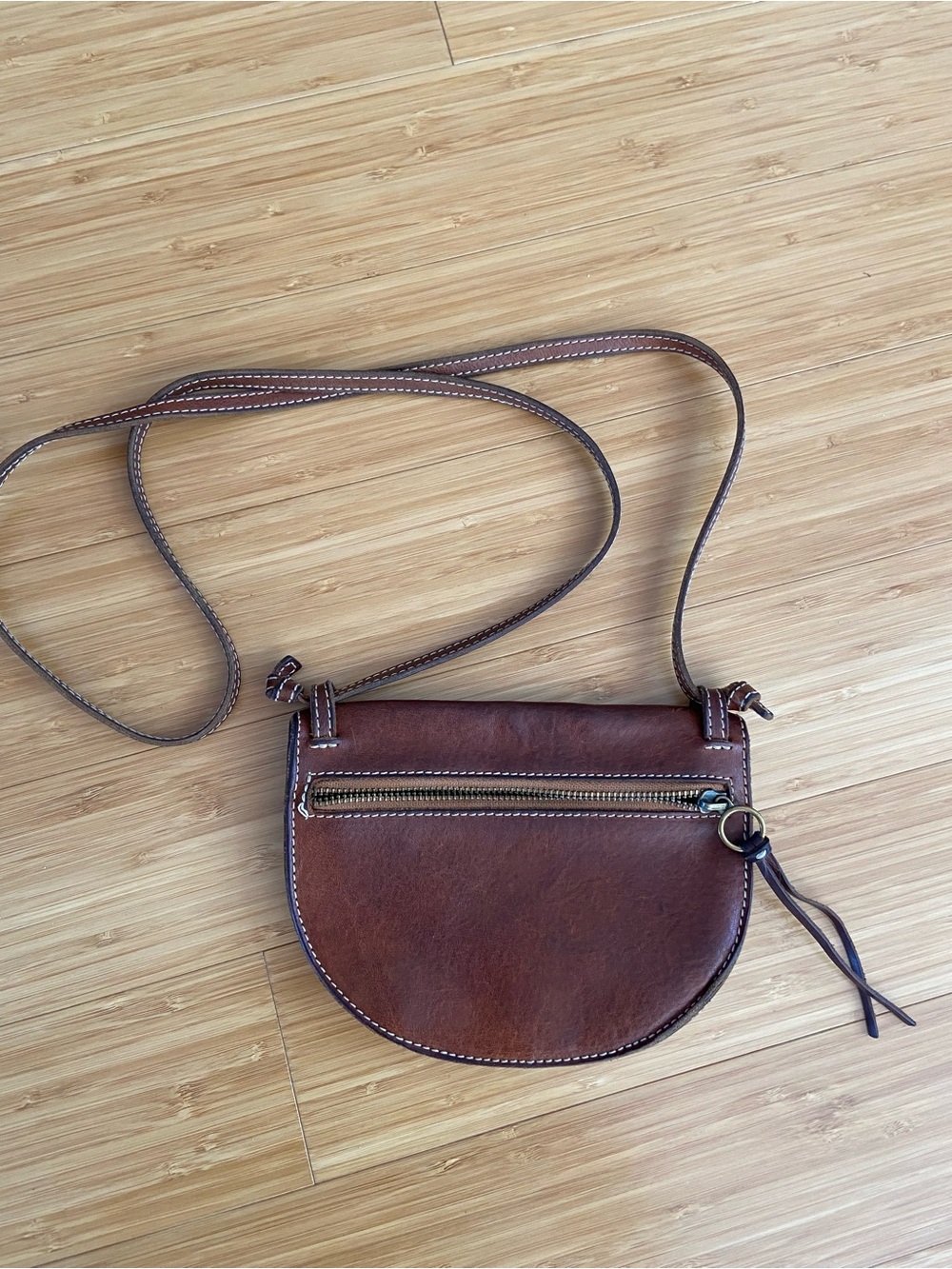 Madewell Brown Leather Crossbody + Belt Bag - Classic Half-Moon Saddle